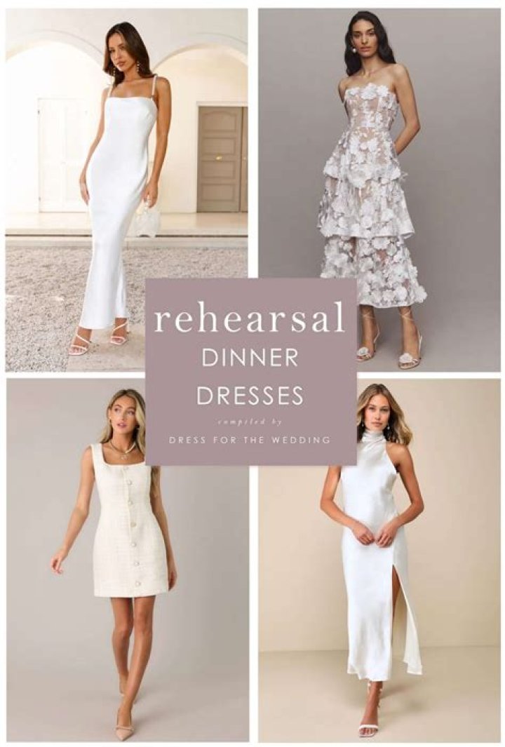 Do you have to wear white to rehearsal dinner?