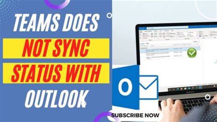 How do I sync my team online with Outlook status?