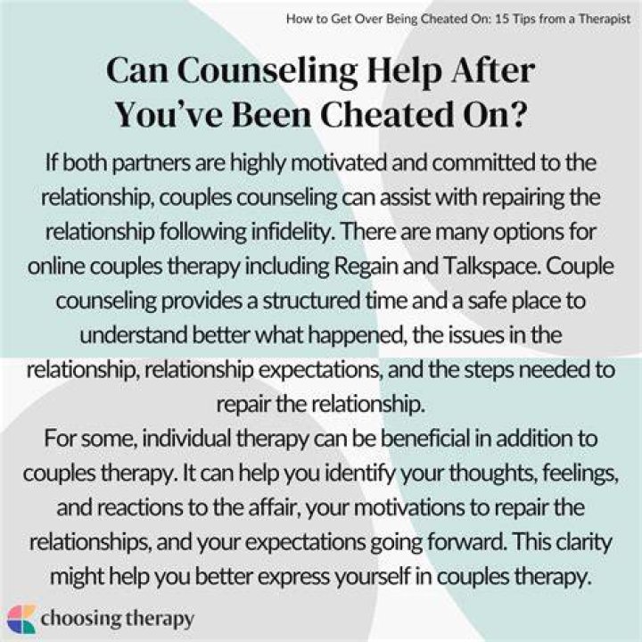 How do you heal yourself after being cheated on?