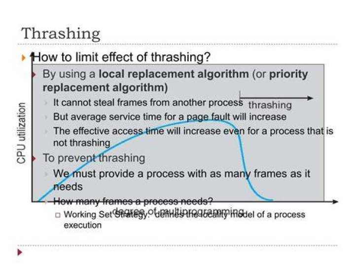 How do you limit the effect of thrashing?
