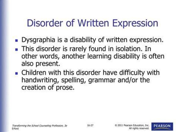 How is written expression disorder diagnosed?