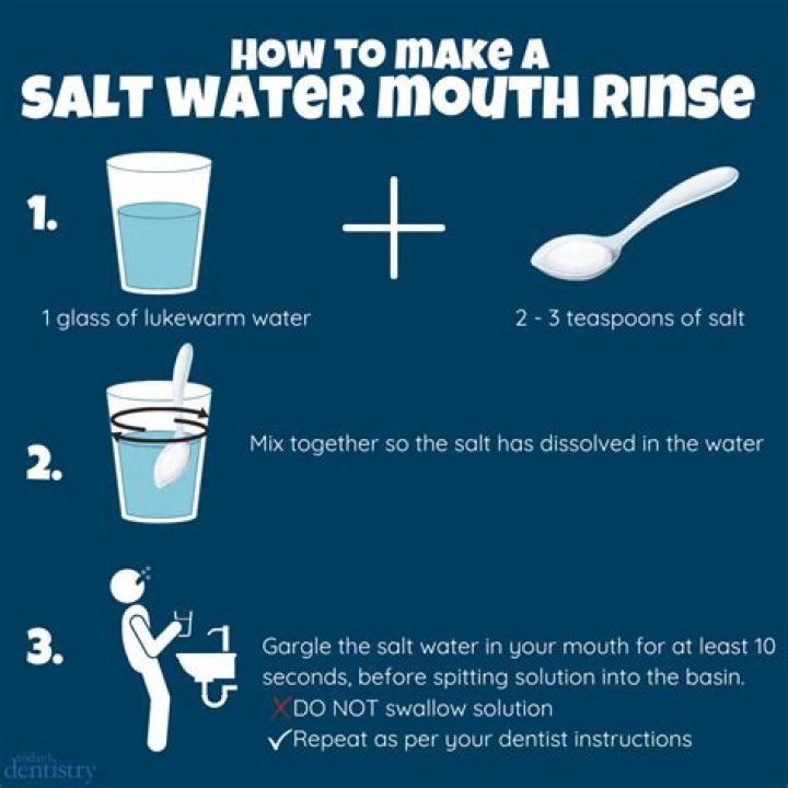How long should you do salt water rinses after tooth extraction?