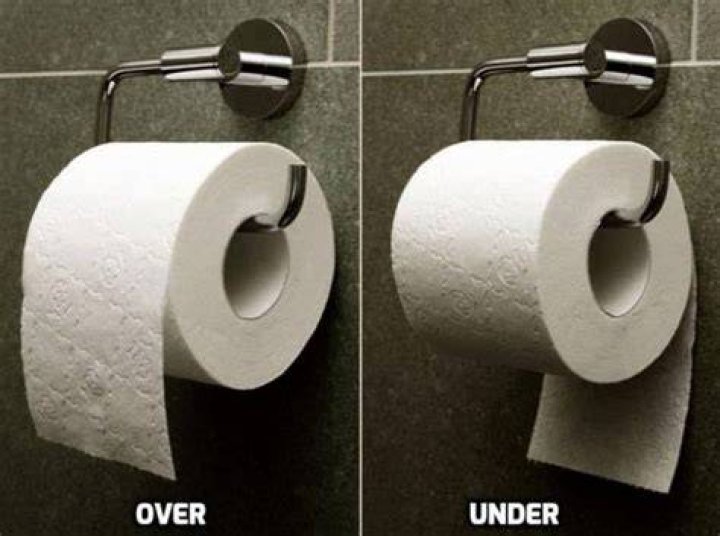 Should the toilet paper be under or over?