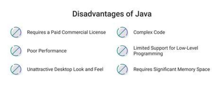 What are the disadvantages of Java?