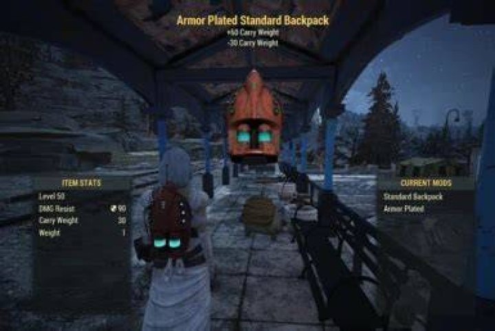 What does the backpack do Fallout 1?