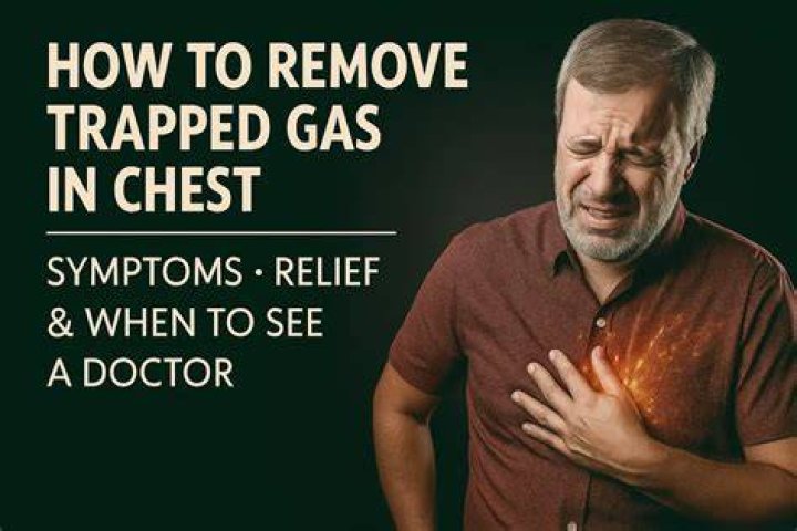 What does trapped gas under ribs feel like?