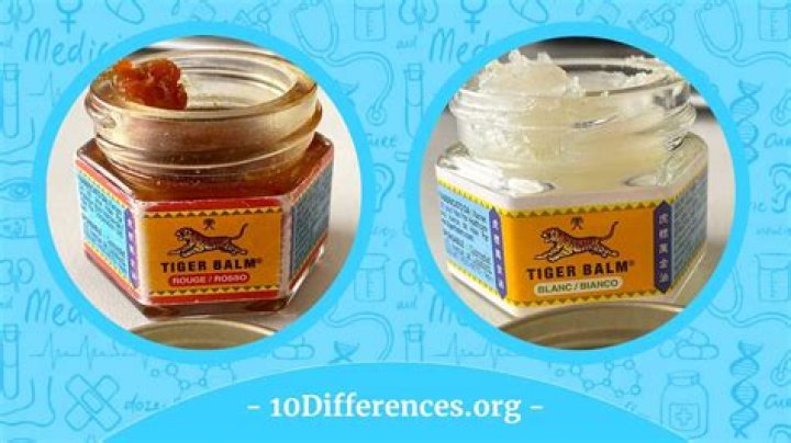 What is the difference between Tiger Balm Red and white?